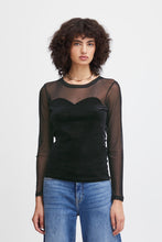 Load image into Gallery viewer, ICHI - Lavanny - Mesh Top - Black
