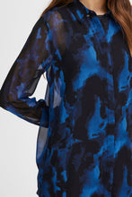 Load image into Gallery viewer, ICHI - Chiffy Shirt - Lapis Blue Splash
