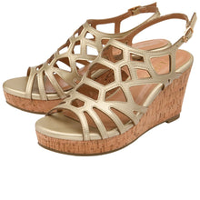 Load image into Gallery viewer, LOTUS - Rhi Wedge Sandal - Gold
