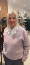 Load image into Gallery viewer, YAYA - Soft V Neck Sweater - Cloud Gray Purple
