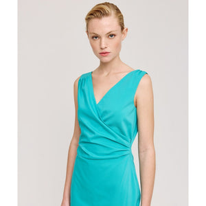 ACCESS - Gathered Midi Dress - Lagoon