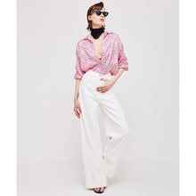 Load image into Gallery viewer, ACCESS - Heart Print Satin Shirt - Pink
