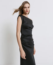 Load image into Gallery viewer, ACCESS - Off Shoulder Ruched Dress - Black
