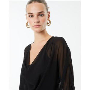 Paz Torras - Sheer Oversized Top - Black