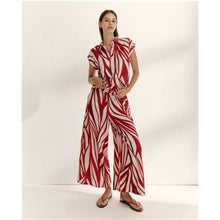 Load image into Gallery viewer, Paz Torras - Cap Sleeve Shirt - Red &amp; White
