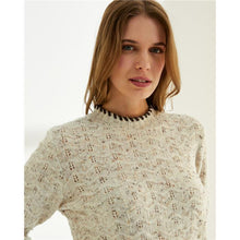 Load image into Gallery viewer, Paz Torras - Jumper with Neck and Cuff Detail - Beige

