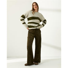 Load image into Gallery viewer, Paz Torras - Stripe Jumper - Khaki/Cream
