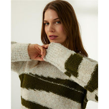 Load image into Gallery viewer, Paz Torras - Stripe Jumper - Khaki/Cream
