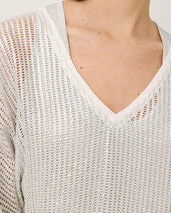ACCESS - Metallic Mesh Top - Silver