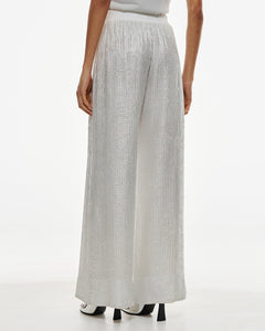 ACCESS - Metallic Mesh Pants - Silver