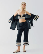 Load image into Gallery viewer, ACCESS - Cropped Trimmed Hem Pants - Black
