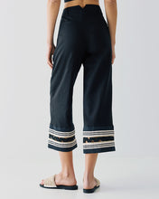 Load image into Gallery viewer, ACCESS - Cropped Trimmed Hem Pants - Black
