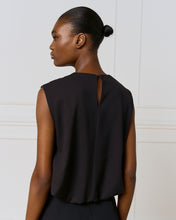 Load image into Gallery viewer, ACCESS - Pleated Crop Balloon Top - Black
