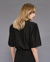 Load image into Gallery viewer, ACCESS - Short Sleeve Lurex Top - Black
