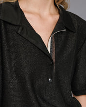 Load image into Gallery viewer, ACCESS - Short Sleeve Lurex Top - Black
