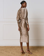 Load image into Gallery viewer, ACCESS - Ruched Midi Dress - Champagne
