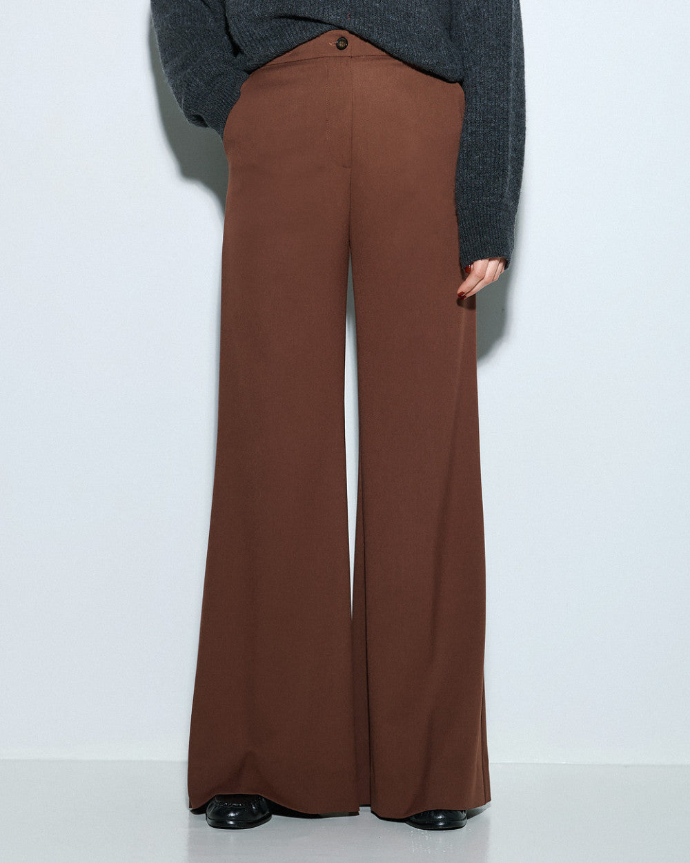 ACCESS - Flared Pants - Chocolate