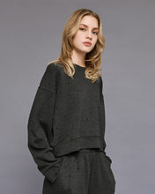 Load image into Gallery viewer, ACCESS - Sweatshirt with Rhinestones - Coal
