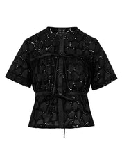 Load image into Gallery viewer, ACCESS - Broderie Anglais Blouse - Black

