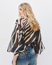 Load image into Gallery viewer, ACCESS - Pussy Bow Blouse - Black Zebra
