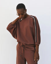 Load image into Gallery viewer, ACCESS - Sweatshirt with Stripe Detail - Coffee
