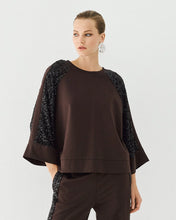 Load image into Gallery viewer, ACCESS - Sequin Sleeve Top - Coffee
