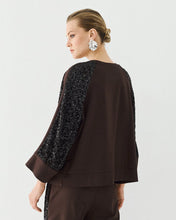 Load image into Gallery viewer, ACCESS - Sequin Sleeve Top - Coffee

