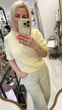 Load image into Gallery viewer, YAYA - Short Sleeve Chunky Knit - Reed Yellow Dessin

