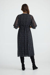Brave & True - Parkside Polka Dot Dress - Black