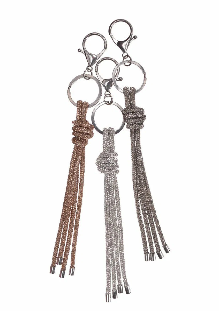 Hot Tomato - Diamante Tassel Key Ring