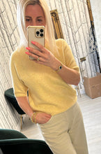 Load image into Gallery viewer, YAYA - Soft Short Sleeve Sweater - Reed Yellow Melange
