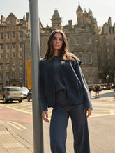 Load image into Gallery viewer, YAYA - Straight Leg Trousers with Seam Detail - Anthracite Melange
