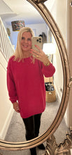 Load image into Gallery viewer, AGGEL - Alpaca Oversized Sweater - Neon Fuchsia
