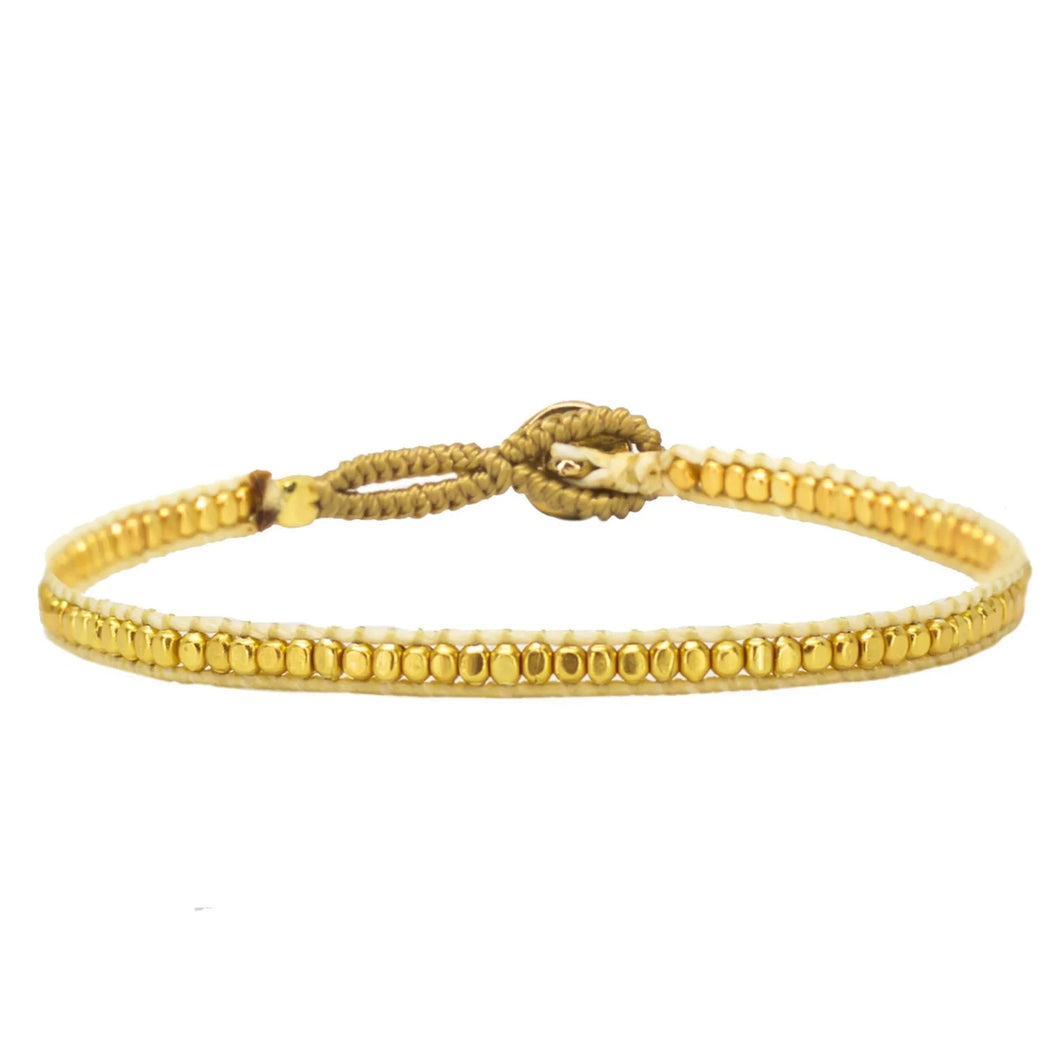 IBU - FL01 Jill Bracelet - Gold Antique Beige