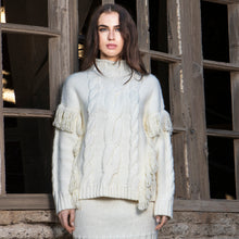 Load image into Gallery viewer, AGGEL - Chunky Fringed Sweater - Ivory
