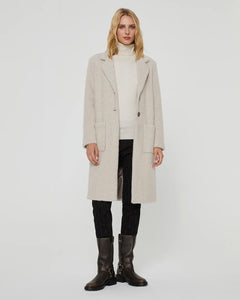 Paz Torras - Herringbone Coat - Beige