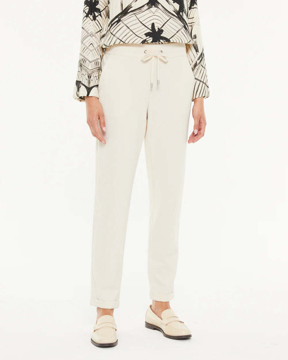 PAZ TORRAS - Jogger Pants - Pale Cream