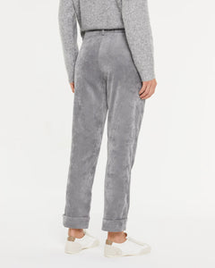 PAZ TORRAS - Straight Leg Corduroy Pants - Grey