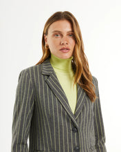 Load image into Gallery viewer, PAZ TORRAS - Pinstripe Blazer - Grey/Amarillo
