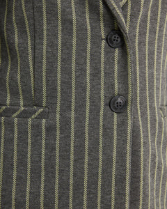 PAZ TORRAS - Pinstripe Blazer - Grey/Amarillo