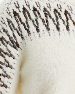 PAZ TORRAS - Fluffy Sweater with Metallic Detail - White