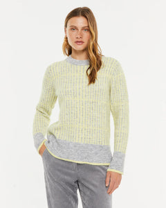 PAZ TORRAS - Stripe Sweater - Grey/Amarillo