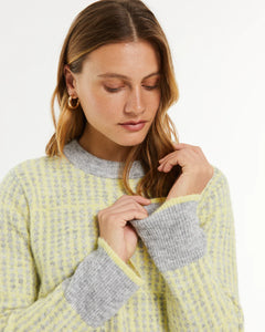 PAZ TORRAS - Stripe Sweater - Grey/Amarillo