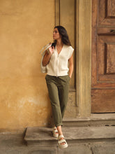 Load image into Gallery viewer, YAYA - High Waist Barrel Pants - Army Green
