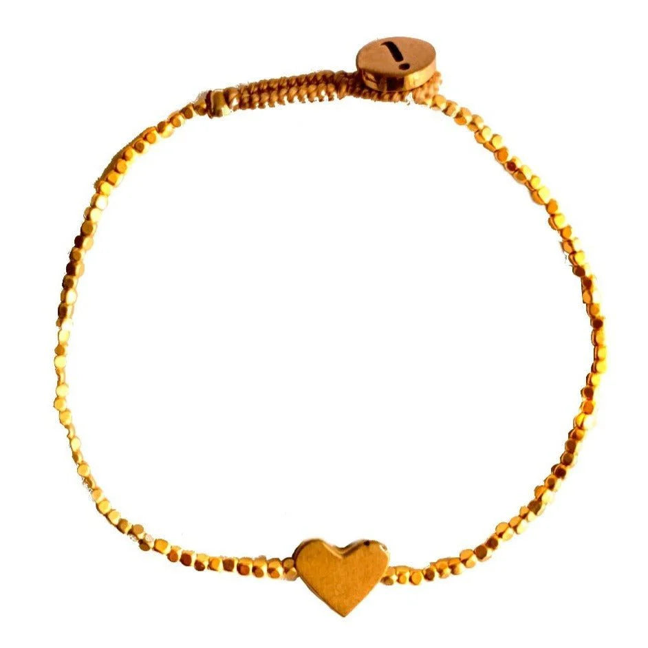 IBU - PE08 Peggy 1 Heart Bracelet - Gold