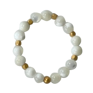 IBU - RS29 Stone Dot Ring - Mother of Pearl