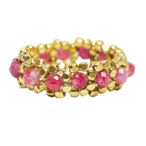 IBU - RY06  Princess Ring - Pink Tourmalin