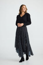Load image into Gallery viewer, Brave &amp; True - Bella Polka Dot Skirt - Black

