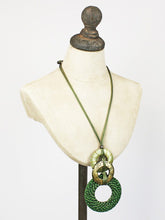 Load image into Gallery viewer, Suzie Blue - Triple Ring Pendant - Mint &amp; Green UJ6607
