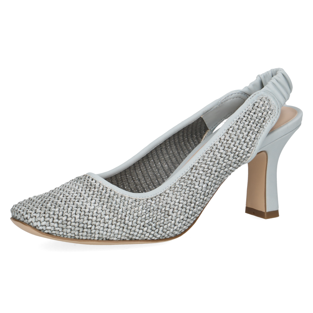 CAPRICE - Woven Sling Back - Blue Comb